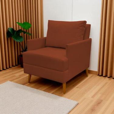 Imagem de Poltrona Decorativa Para Sala Recepção Consultório Escritório Serena S