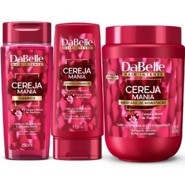 Imagem de Kit Dabelle Cereja Mania Shampoo 250ml Condicionador 175ml Máscara Hid