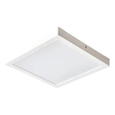 Imagem de Plafon Led 25W Sobrepor Quadrado 6500K - Branco Frio - 110V/220V - Branco - Maxxy