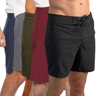 Imagem de KIT 5 Shorts SURF LISO Bermuda Academia Tactel Verão 1082-Masculino
