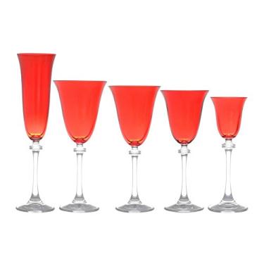 Imagem de Conjunto de 30 Taças de Vidro Alexandra Vermelho Bohemia