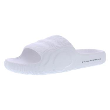 Imagem de Adidas Adilette 22 Slide masculino, Branco cristal/branco cristal/preto, 41