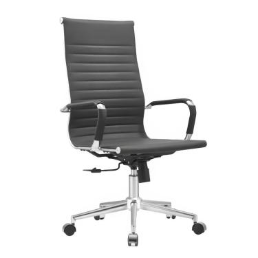 Imagem de Cadeira Presidente Manhattan Preta Base Cromada - Fratini