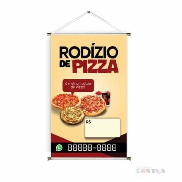 Imagem de Banner pronto Pizza Rodízio BA 292 medida 45x70 cm arte pronta