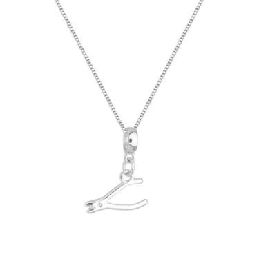 Imagem de Colar Pingente Alicate Manicure Banhado a Prata 925 - Work Semijoias, 