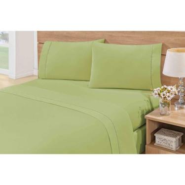 Imagem de Jogo De Lençol 3 Peças- Casal Queen 180 Fios - Branco Rosê - NoBrand, 