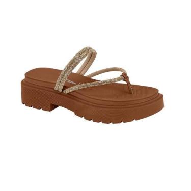 Imagem de Sandalia vizzano plataforma strass ref 6499.127.30082, Bege, 38