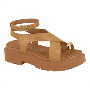 Imagem de Sandália Feminina Vizzano Tratorada Palmilha Confort 6499122, 39, Came