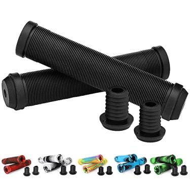 Imagem de Punhos de scooter - Punhos de guidão MTB e BMX de cores mistas | Punhos macios de 145 mm para scooter profissional, mountain bike (A/preto)
