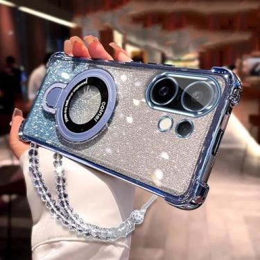 Imagem de Capa com suporte magnético para pulseira Samsung Galaxy A13 A23 A33 A53 A73 A12 A02S A03S A71 A52 A51, capa à prova de choque, azul 5, para Galaxy A13 5G