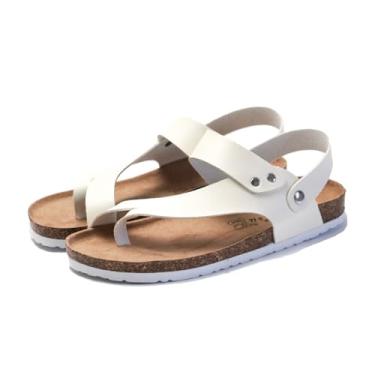 Imagem de Chinelos De Verão Para Homem Para Fascite Plantar, Sandálias Ortopédicas Confortáveis, Respiráveis E Ajustáveis Para Joanete Com Suporte De Arco, Chinelos Casuais Abertos Atacadores(White,39 EU)