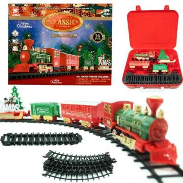Imagem de Brinquedo Decoração Locomotiva Trem De Natal Trilho Elétrico - OUTRAS 