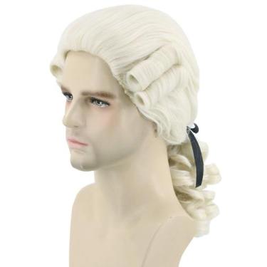 Imagem de Peruca Topcosplay Colonial Historical Judge, traje masculino