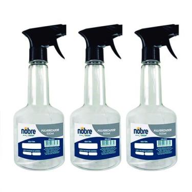 Imagem de Borrifador Pulverizador Spray De Gatilho Manual 500ml 3 Unid - NOBRE