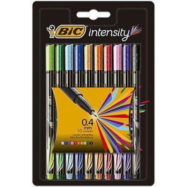 Imagem de Caneta Hidrográfica 10 Cores 0,4mm Intensity Bic