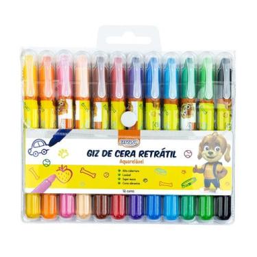 Imagem de Giz De Cera Gizao Retratil Aquarelavel 12 Cores Brw