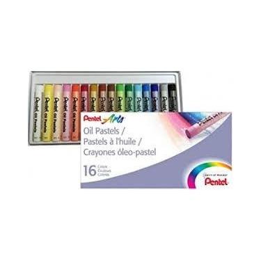 Imagem de Giz pastel Pentel óleo com 16 cores