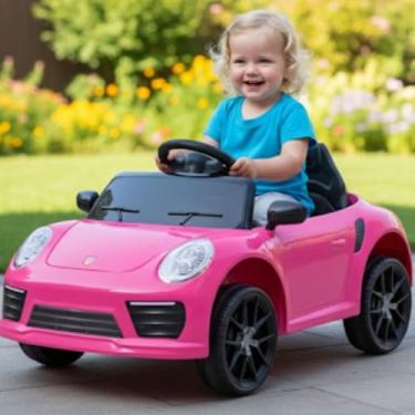 Imagem de Carrinho Elétrico Infantil Design Esportivo Luzes Farol Som Controle Remoto para Pais 12V Recarregável Suporta até 30kg, Crianças Maiores de 3 Anos