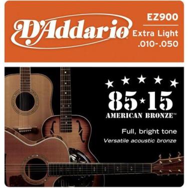 Imagem de D'Addario - Encordoamento Bronze Wound 010 Para Violão EZ900 - D Addar