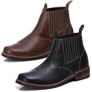 Imagem de Botinas em couro  confortavel - D&B SINGOOW, Preto, 42