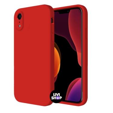 Imagem de Capa Case Capinha Para iPhone XR Silicone Com Bordas Elevadas Aveludada Forro Premium (VERMELHO)