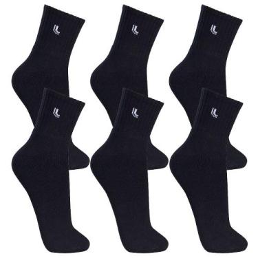 Imagem de Kit Com 6 Pares de Meia Lupo Cano Médio Masculina Sport 3245, 41-44, P