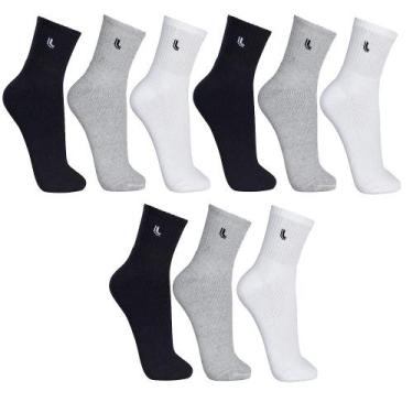 Imagem de Meia Masculina Lupo Cano Medio Sport Kit Com 9 Par original, 41-44, Mi