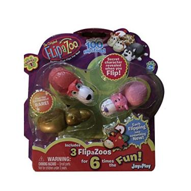 Imagem de FlipaZoo Pacote De 3 Mini Figuras Sortidas Da Série 1, Aprox. 2" X 1", Multicoloridas, Pequenas