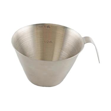 Imagem de IEUDNS Copo medidor de café expresso, copo compacto de aço inoxidável com escala e alça para festas em casa, cappuccino, cozinha, restaurante