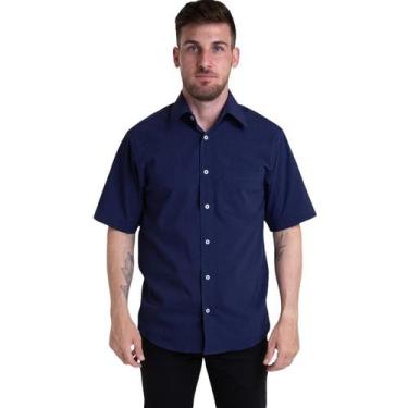 Imagem de Camisa Tricoline Manga Curta Azul Noite - Fardas Uniformes,  EG