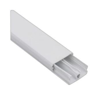 Imagem de Canaleta 2 Divisórias Cabos Fios Fita Dupla Face 2Mt Branco