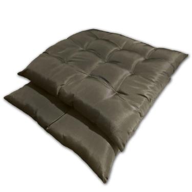 Imagem de Kit 02 Almofadas Assento Futon Flat Para Cadeira 40X40 Marro