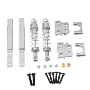 Imagem de Yunhgft Amortecedor RC com Haste de Tração, Amortecedores a óleo, Kit Profissional de Amortecedor RC Faça Você Mesmo para Caminhões, Prata