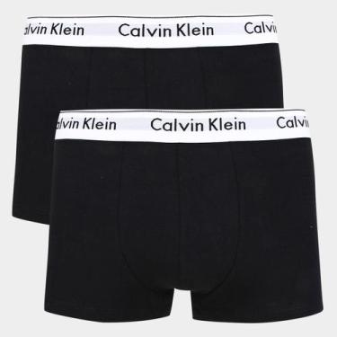 Imagem de Kit Cueca Boxer Calvin Klein 2 Peças, Preto, P