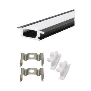 Imagem de Perfil De Alumínio Para Fita LED De 50CM, Canal Recessado Montado Na S