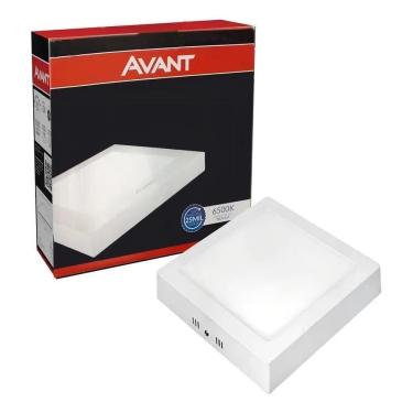 Imagem de Plafon Led Quadrado Sobrepor 17X17 Painel 12W Avant 3 Cores