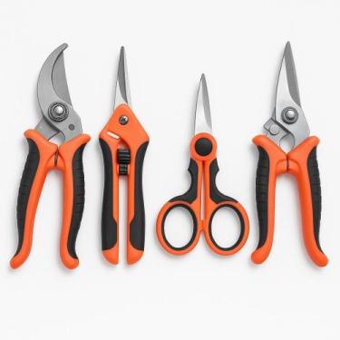 Imagem de Kit 4 Tesouras de Poda Para Jardinagem Galhos Folhas Plantas - CASA, L