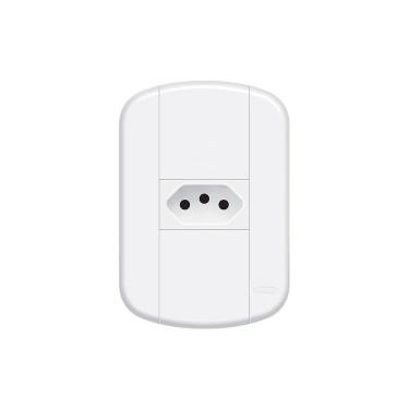 Imagem de Tomada Fame Blanc+ 2P+T 20A com Placa 4x2 Branca