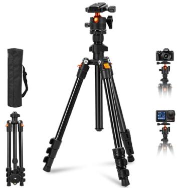 Imagem de Tripe para Camera, Tripe Profissional, Para Cameras E Celulares, Suporte de Câmara Profissional Expansível 55-165CM, com Dispositivo de Nível