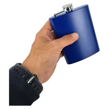 Imagem de Cantil De Inox Na Cor Azul 240Ml