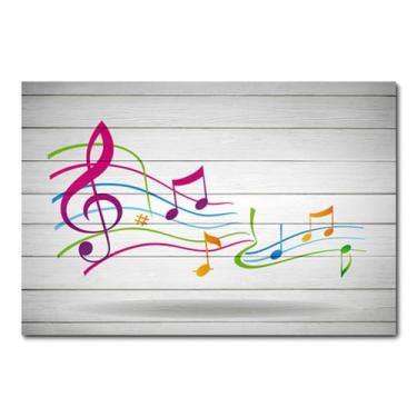 Imagem de Placa Decorativa - Notas Musicais - 0324plmk - Allodi