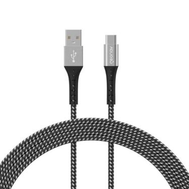 Imagem de Cabo USB-C para USB - Carregamento Rapido - Revestimento em Nylon Trançado - 1,2 m - Geonav ESC05BK