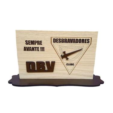 Imagem de Placa Decorativa Desbravadores Para Mesa Personalizada Dbv