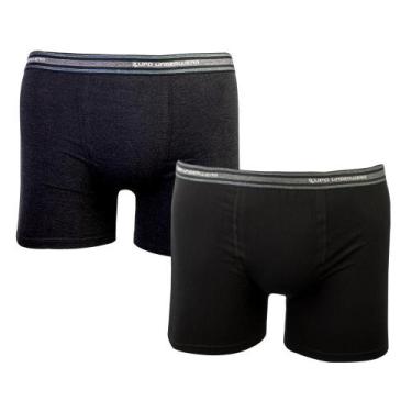 Imagem de Cueca Lupo Boxer Kit c/ 2 00523 P, Preto, G