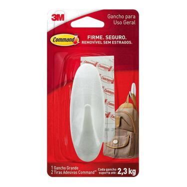 Imagem de Gancho adesivo grande branco Command HB004131650 3M