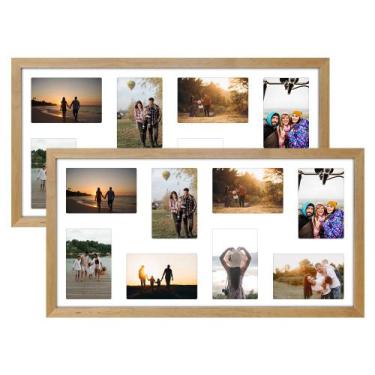 Imagem de Kit 2 Multifoto 16 Fotos 10x15 Porta Retrato de Parede 30x60 - SHD Sol