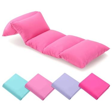 Imagem de SmoothNovelty 4 peças rosa para colchão infantil festa do pijama fronhas de festa do pijama suprimentos de festa para meninas para lembrancinhas de aniversário do pijama (travesseiro não incluído)