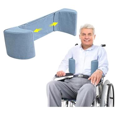 Imagem de Suporte lateral para cadeira de rodas, almofada de cunha lateral, acessórios de cadeira de rodas para idosos e pacientes com AVC, posicionamento de espuma assistida por cadeira, melhor estabilizador