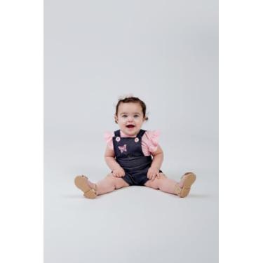 Imagem de Molde de Jardineira e Body para Bebê, Papel Branco 120g, Tamanhos P M G, com Ficha Técnica e Tabela de Medidas, para Costura Profissional