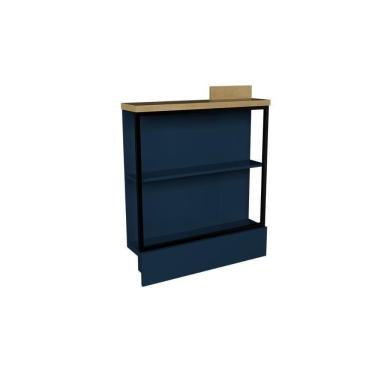 Imagem de Gabinete De Cozinha Modulado Balcão C- Tampo évora Ph 3070 C- 2 Prateleiras Azul-carval...